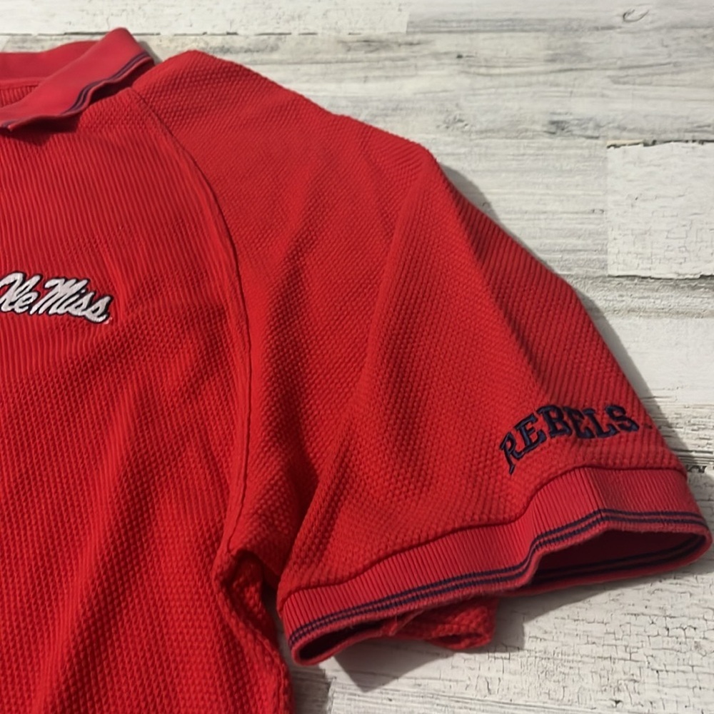 Nike Vintage Waffle Knit Ole Miss Polo Size XL - Picture 5 of 11